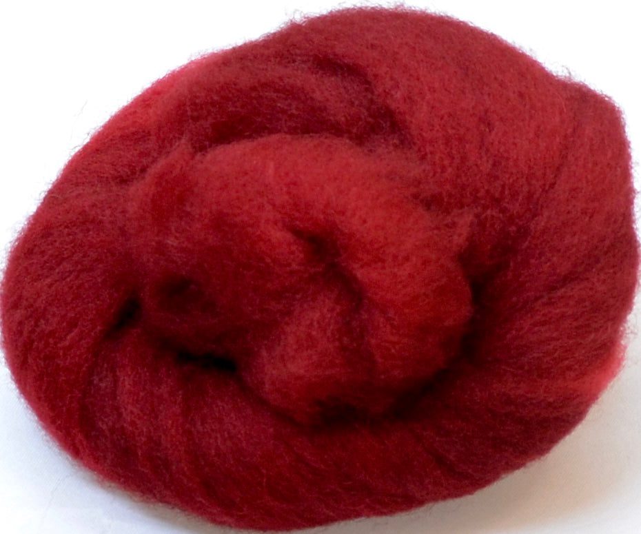 FIRE RED- American Farm Wool- Medium Grade Wool Roving for Felting ...